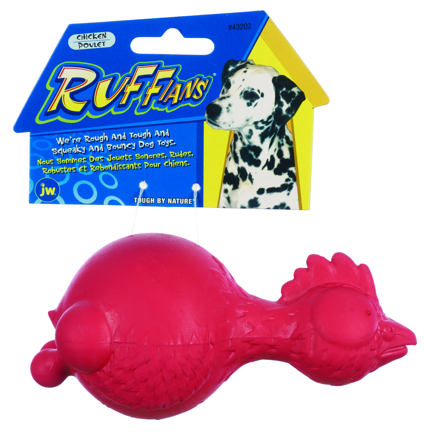Ruffians Chicken Rubber Dog Toy