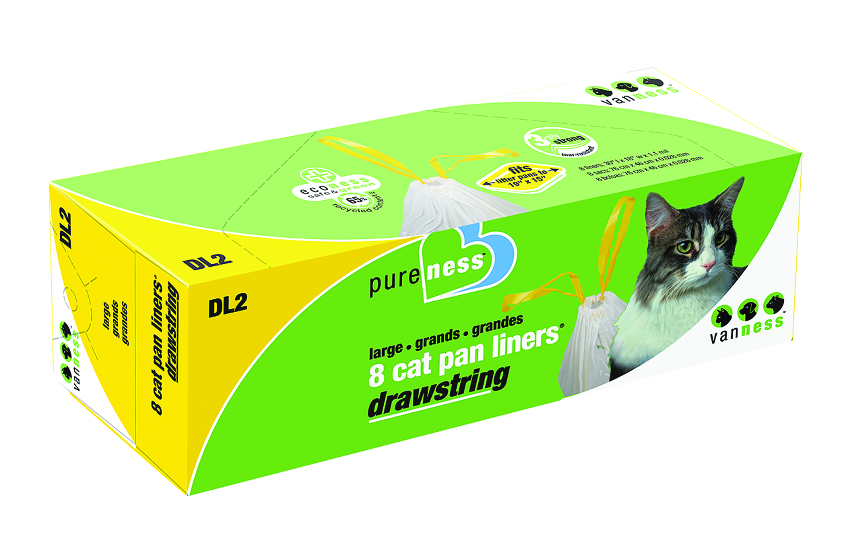 DRAWSTRING CAT PAN LINERS