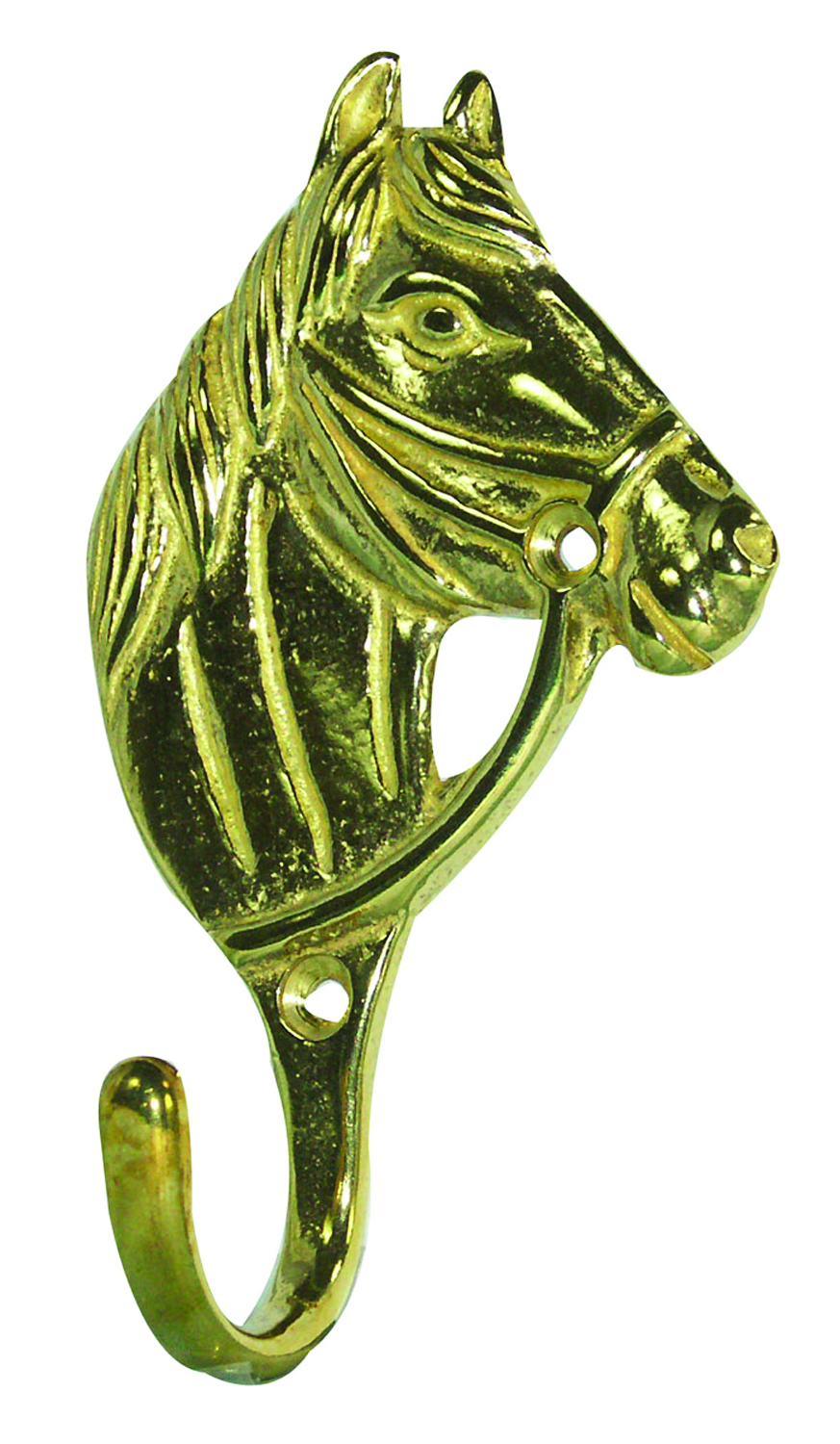 HORSE HEAD BRIDLE HOOK BRASS