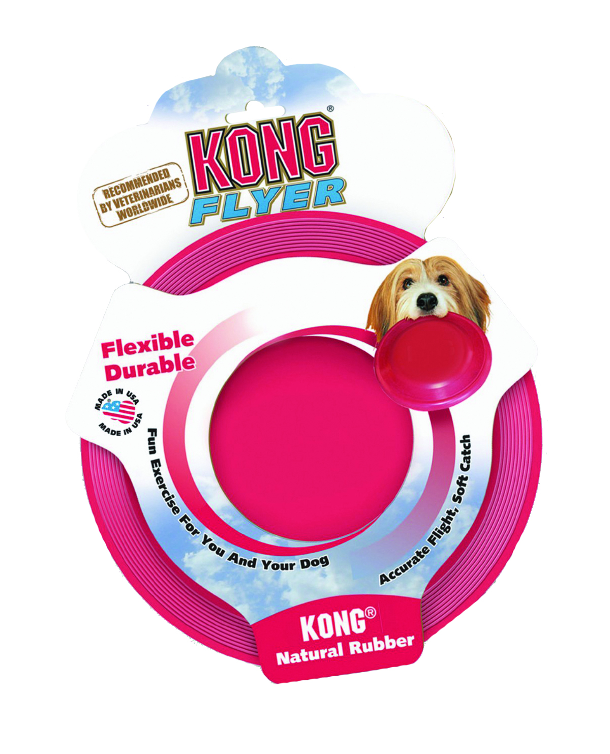 Kong red rubber flyer