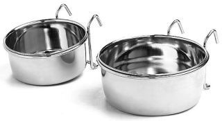 10 Oz Stainless Steel Dog Bowl with wire