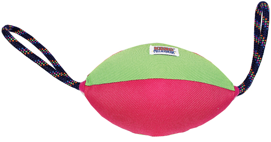 PULL-N-SQUEAK FOOTBALL DOG TOY