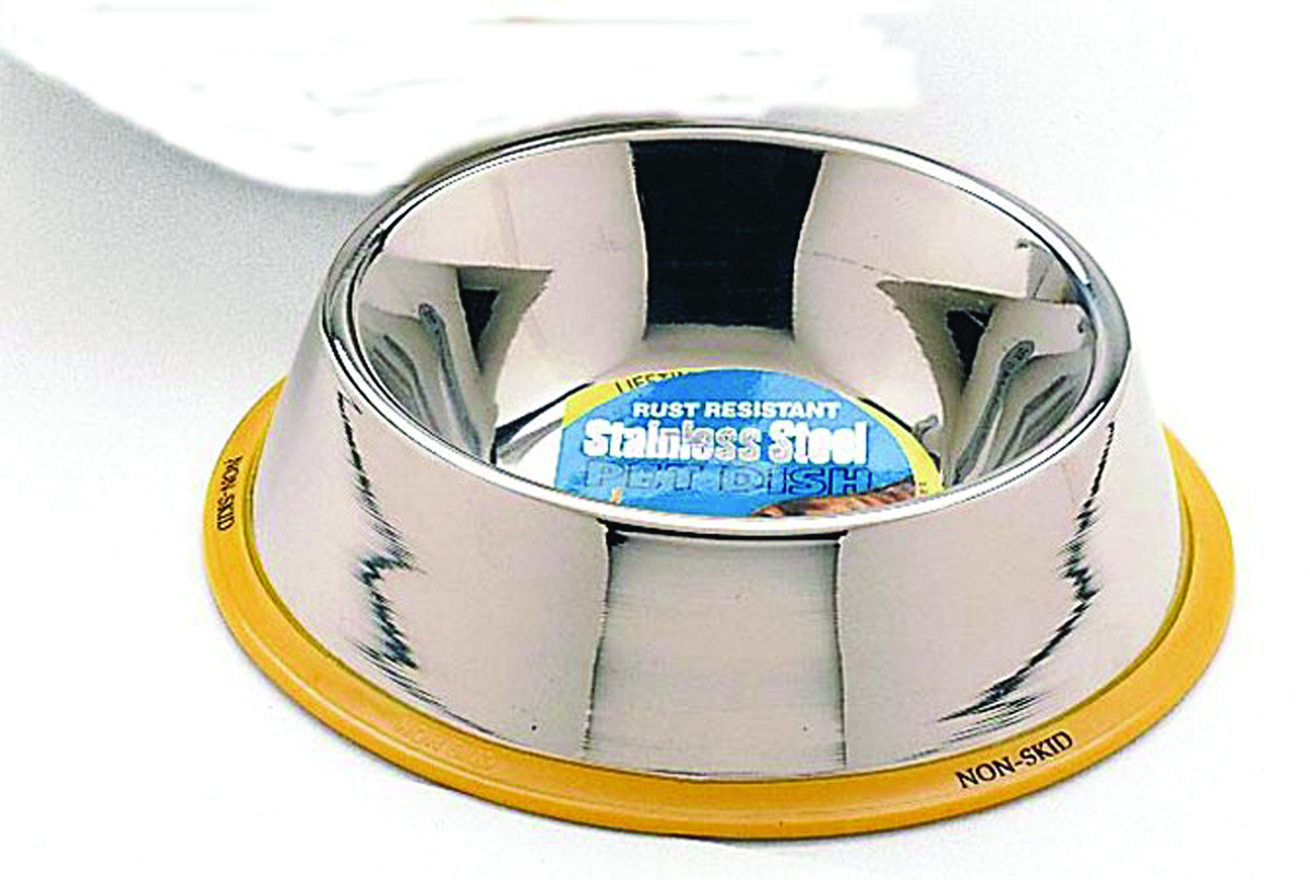 64 Oz No Tip Stainless Steel Mirror Dog Dish