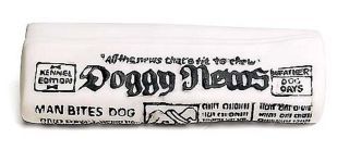 Vinyl newspaper with squeaker - 6-1/2 in dog toy