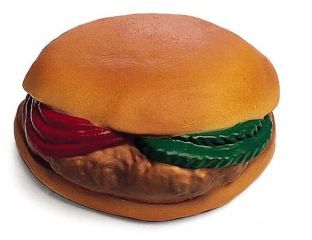 Vinyl hamburger with squeaker - 4 in dog toy