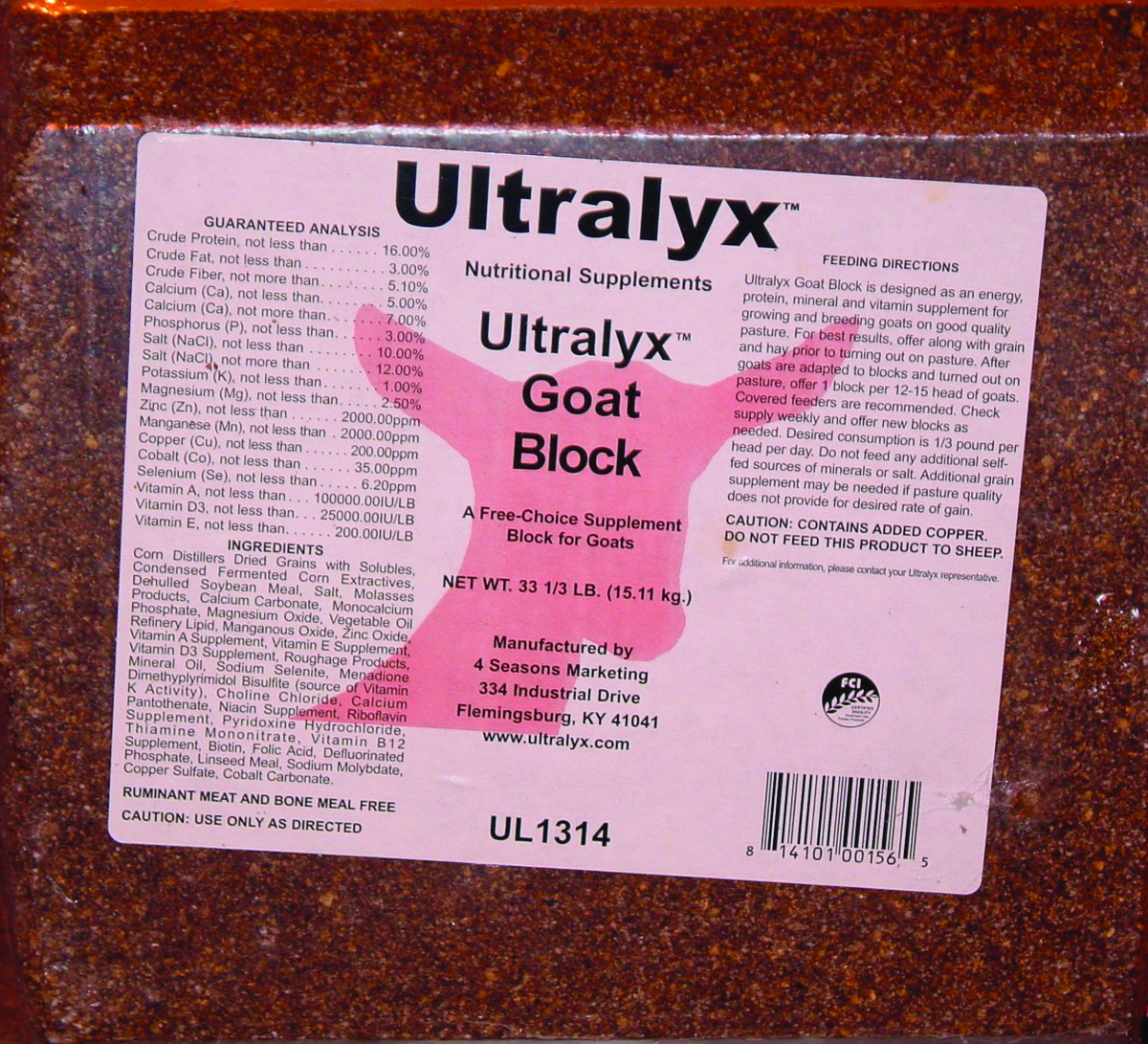 Ultralyx Goat Block 33.3 lb