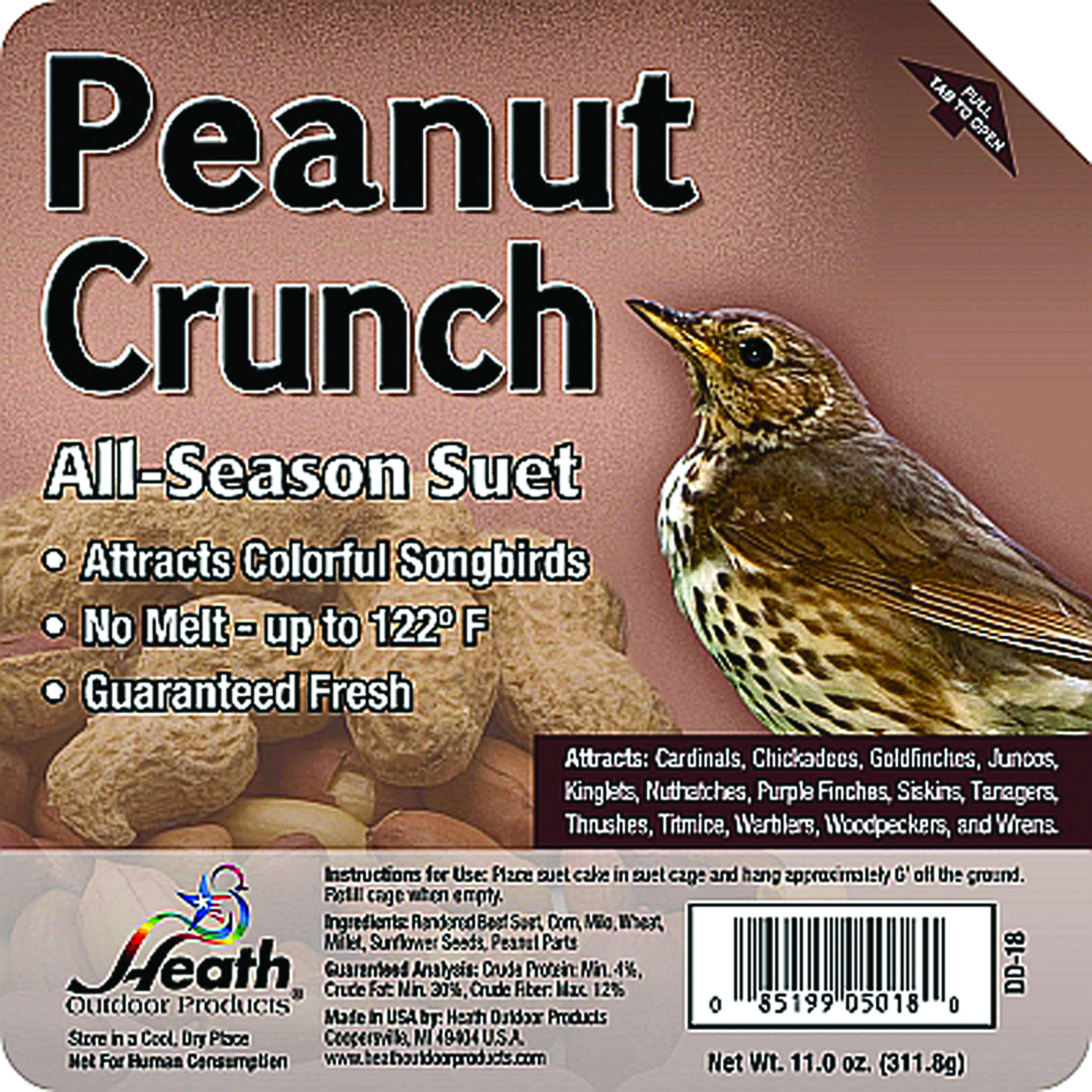 Suet Peanut Crunch Cake