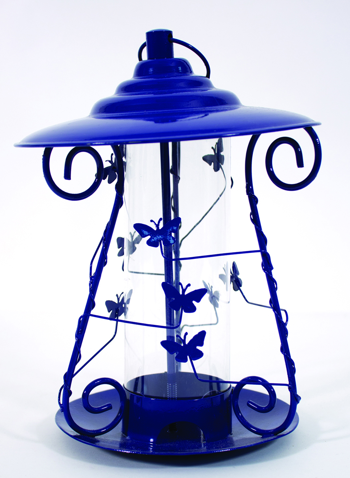 DECORATIVE METAL BUTTERFLY MIXED SEED BIRD FEEDER