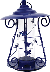 DECORATIVE METAL BUTTERFLY MIXED SEED BIRD FEEDER