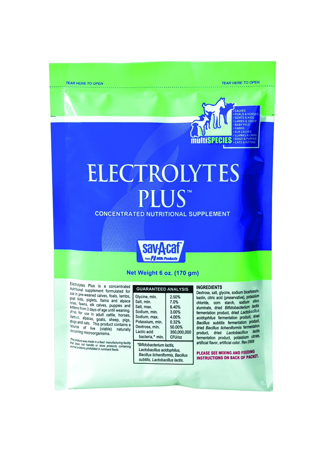 Sav-A-Caf Electrolytes Plus Pouch  6 oz