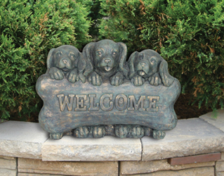 WELCOME PUPPIES STATUARY