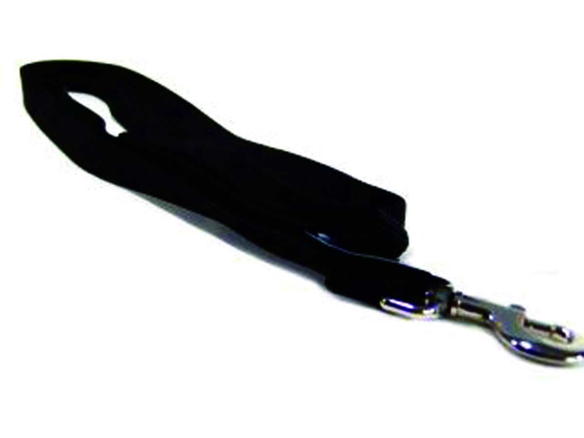 Single Thick Nylon Leash With Snap - Black