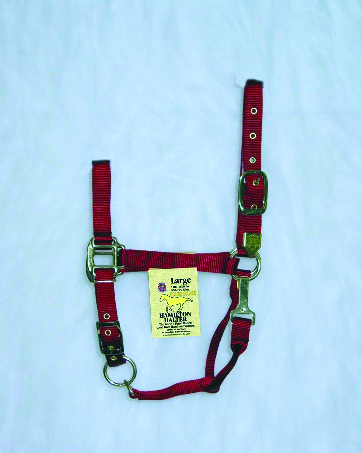 Nylon Adjustable Chin Halter - Red - Large