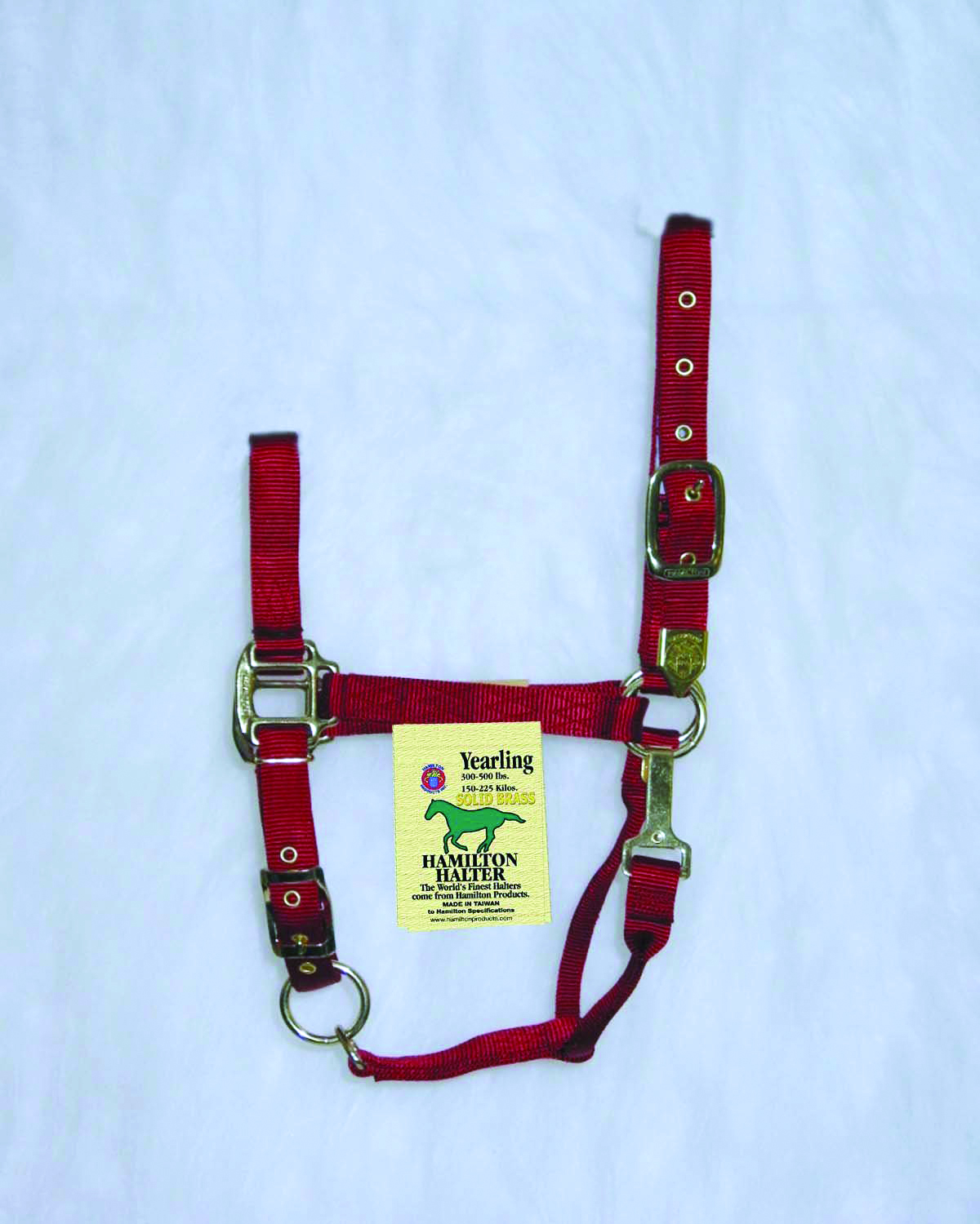 Nylon Adjustable Chin Halter - Red - Yearling