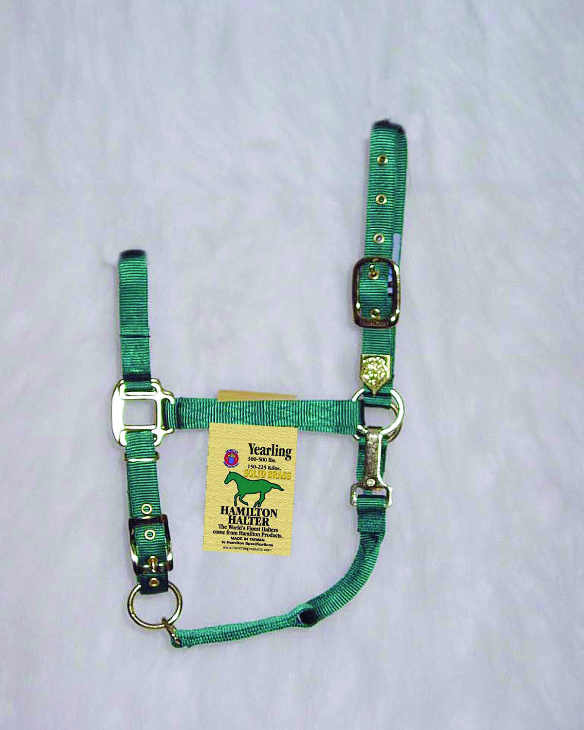 Nylon Adjustable Chin Halter - Green - Yearling