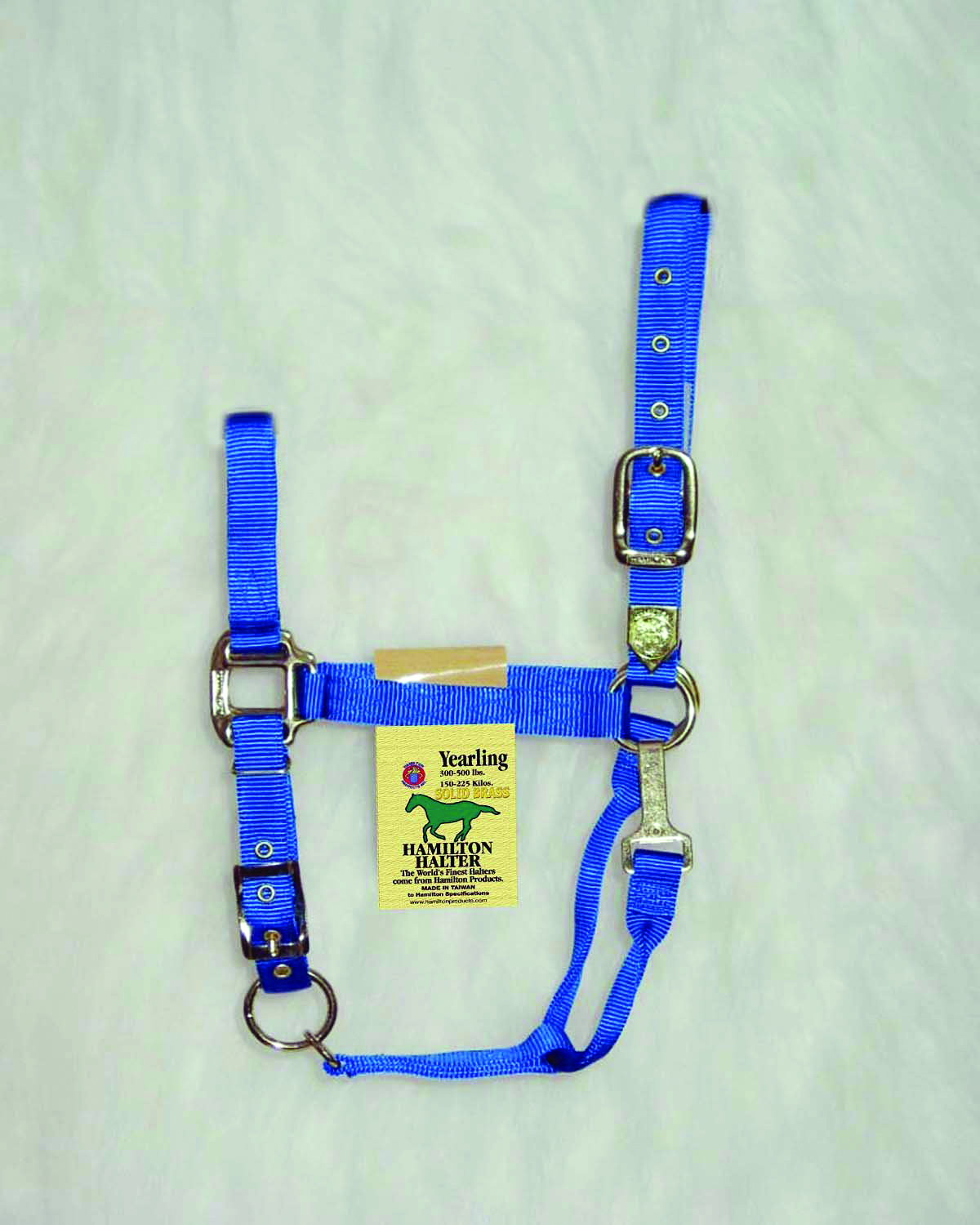 Nylon Adjustable Chin Halter - Blue - Yearling