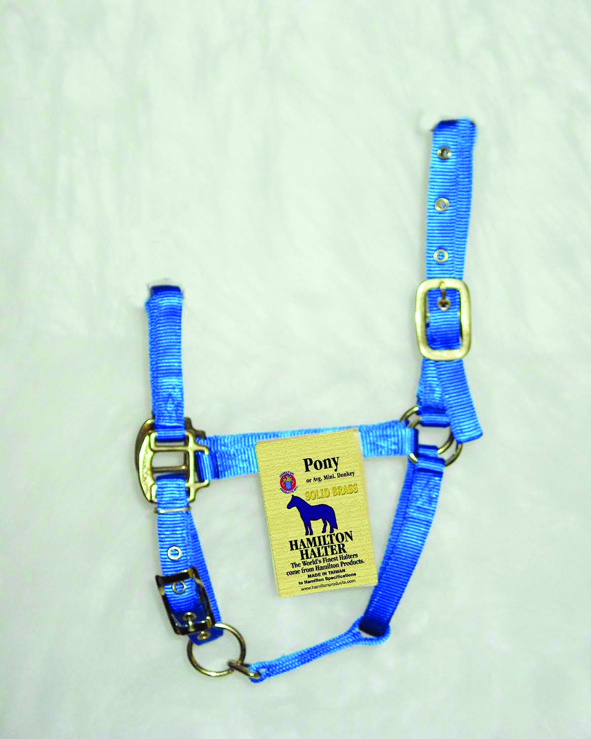 Pony Adjustable Halter W/snap - Blue