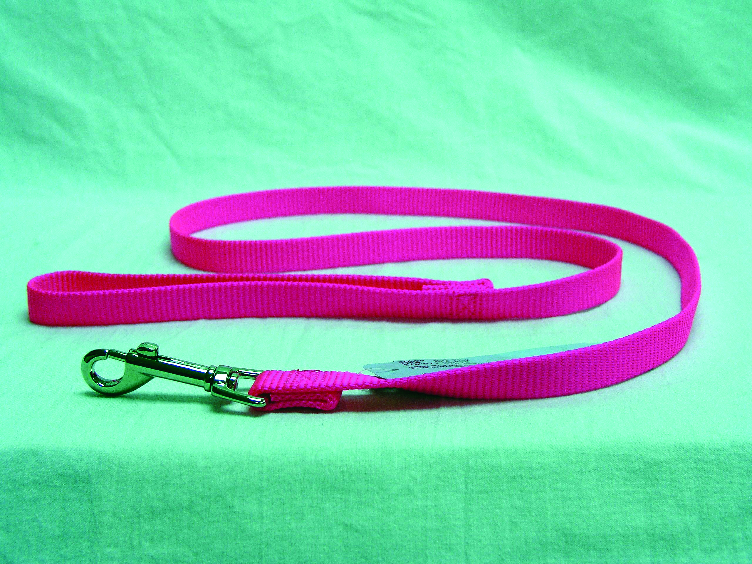 Single Thick Nylon Leash - Hot Pink
