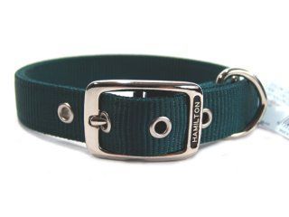 Deluxe Double Thick Nylon Collar - Hunter - 1" X 20"