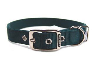 Deluxe Double Thick Nylon Collar - Hunter - 1" X 26"