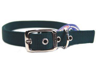 Deluxe Double Thick Nylon Collar - Hunter - 1" X 30"