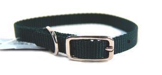 3/8" Nylon Dog Collar - Black -12