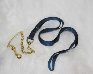 Nylon Lead W/chain 7ft - Navy