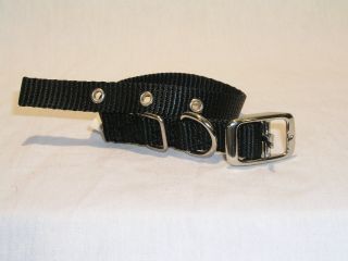 5/8" Nylon Dog Collar - Black -18