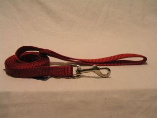 Single Thick Nylon Leash - Red