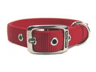Deluxe Double Thick Nylon Collar - Red - 1" X 22"