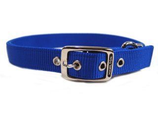 Deluxe Double Thick Nylon Collar - Blue - 1" X 26"