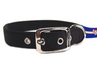 Deluxe Double Thick Nylon Collar - Black - 1" X 24"