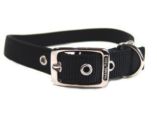 Deluxe Double Thick Nylon Collar - Black  - 1" X 26"
