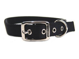 Deluxe Double Thick Nylon Collar - Black - 1" X 28"