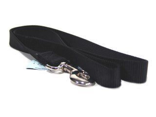 Single Thick Nylon Leash With Snap - Black