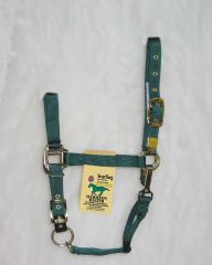 Nylon Adjustable Chin Halter - Hunter Green - Yearling