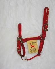 Weanling Adjustable Halter W/snap - Red