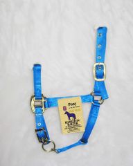 Pony Adjustable Halter W/snap - Blue