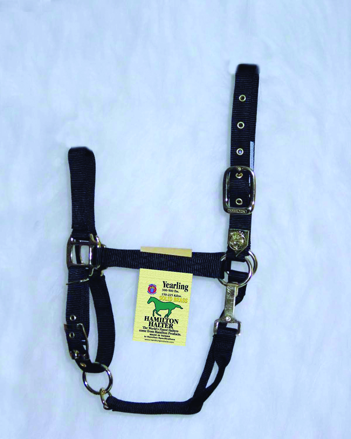 Nylon Adjustable Chin Halter - Black - Yearling