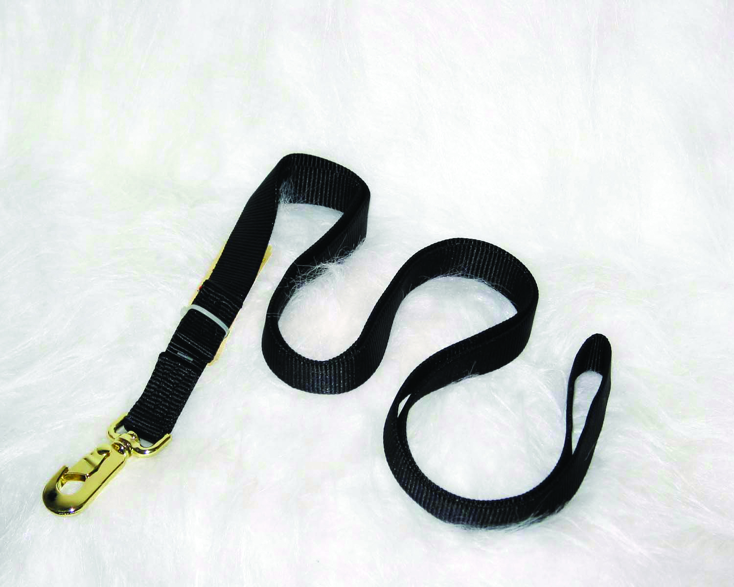 Nylon Lead W/snap 7ft - Black