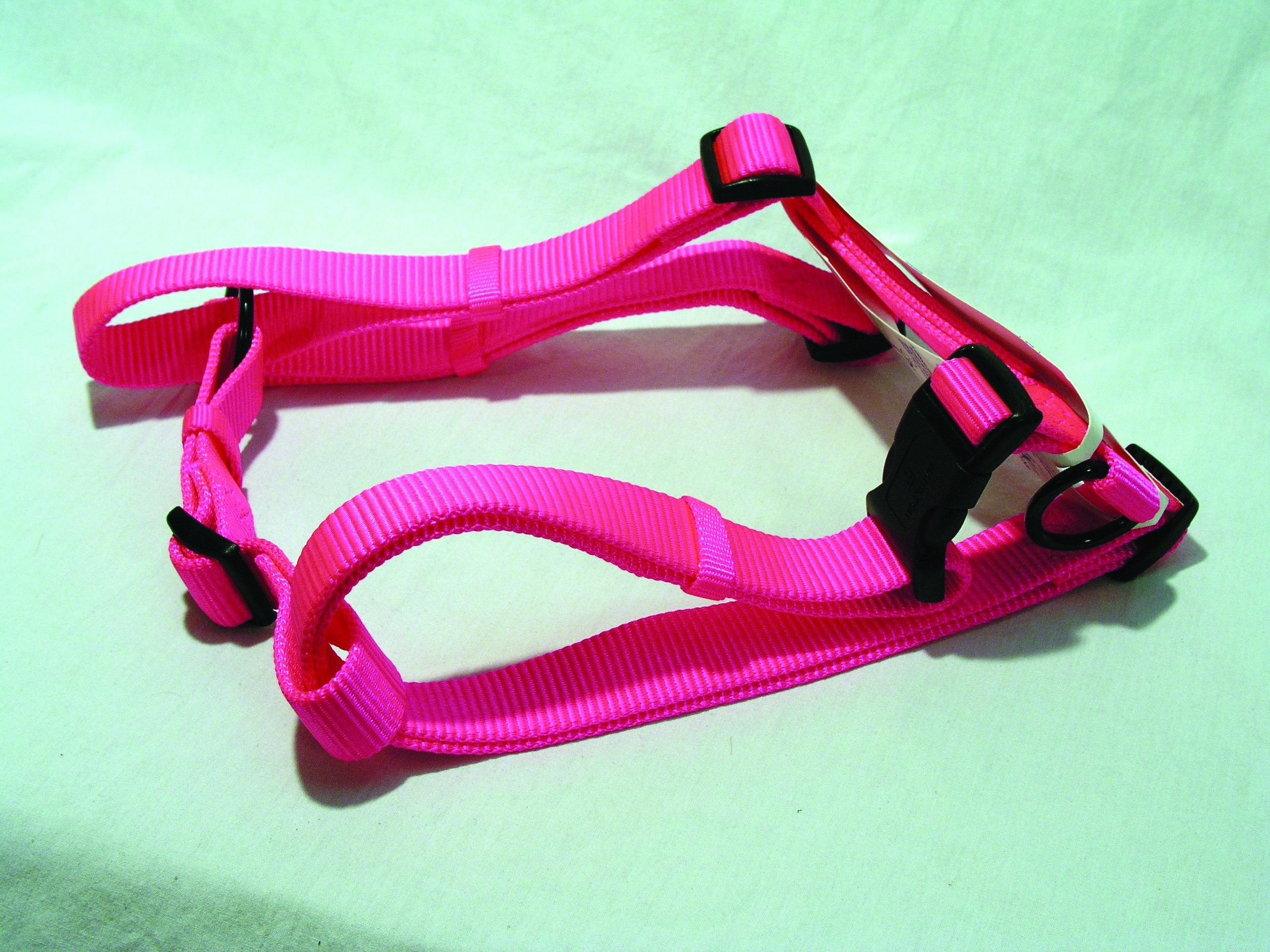 Adjustable Dog Harness - Hot Pink - Large