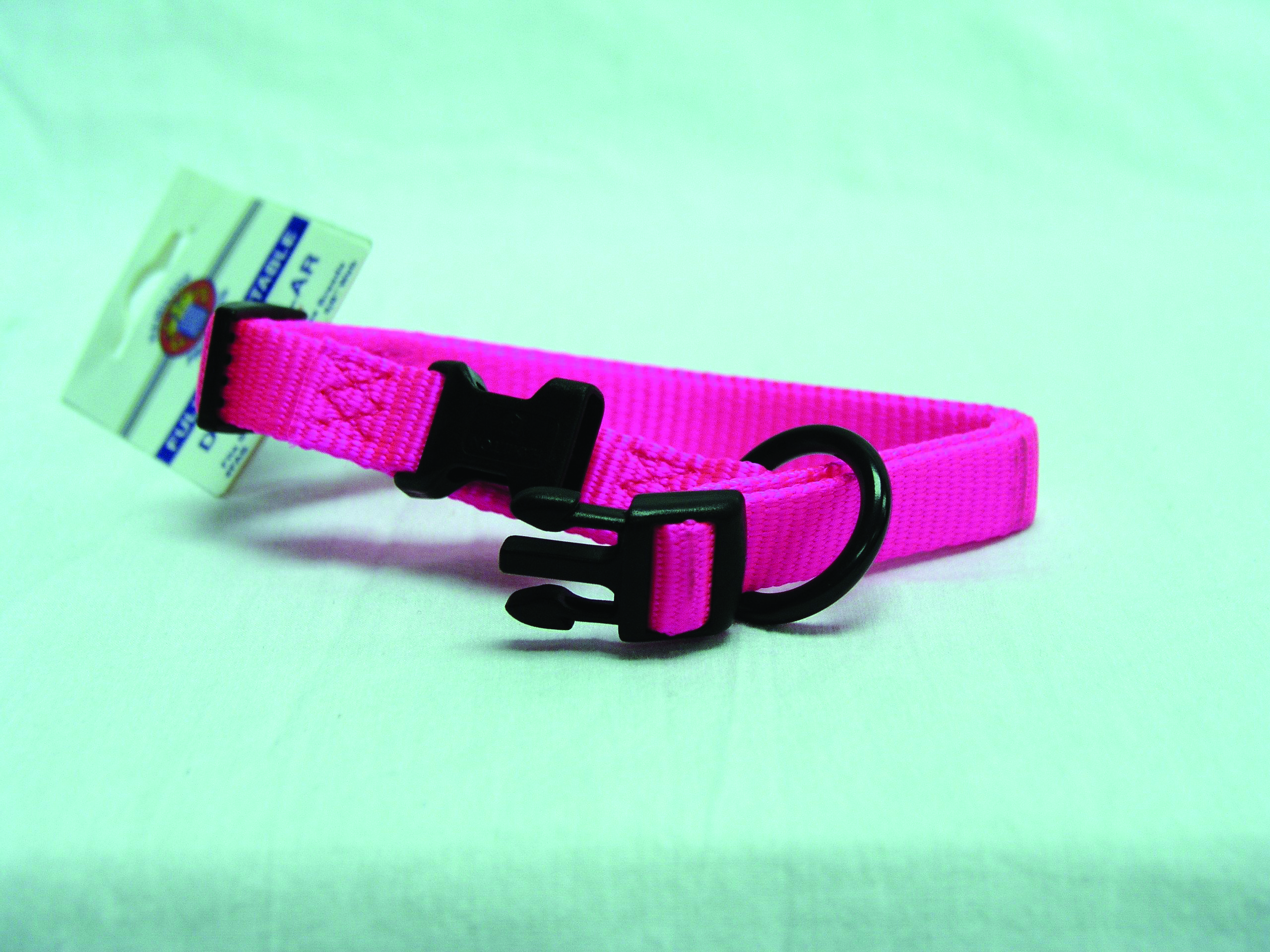 5/8" Fits All Adjustable Nylon Collar - Hot Pink 12-18