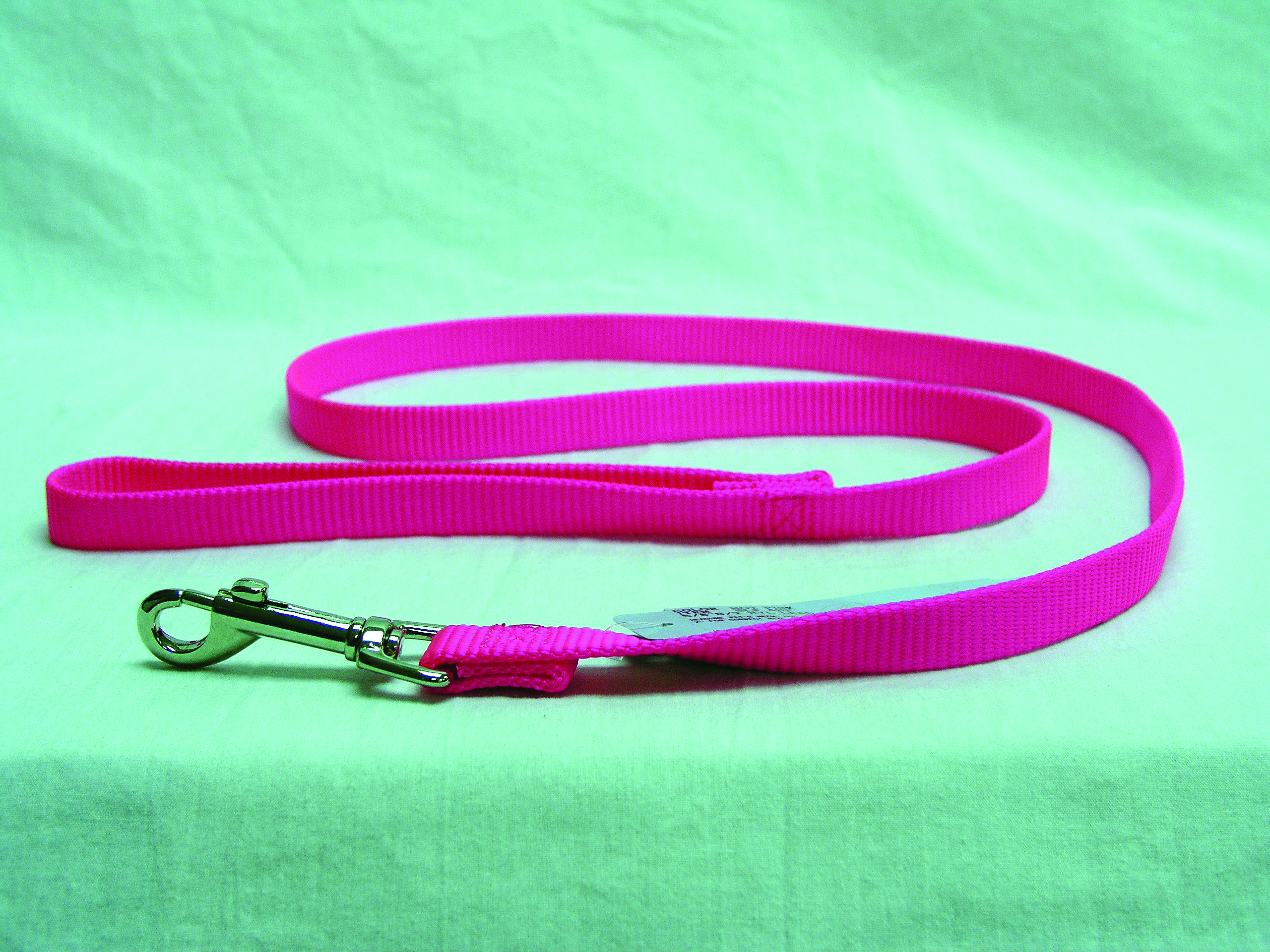 Single Thick Nylon Leash - Hot Pink