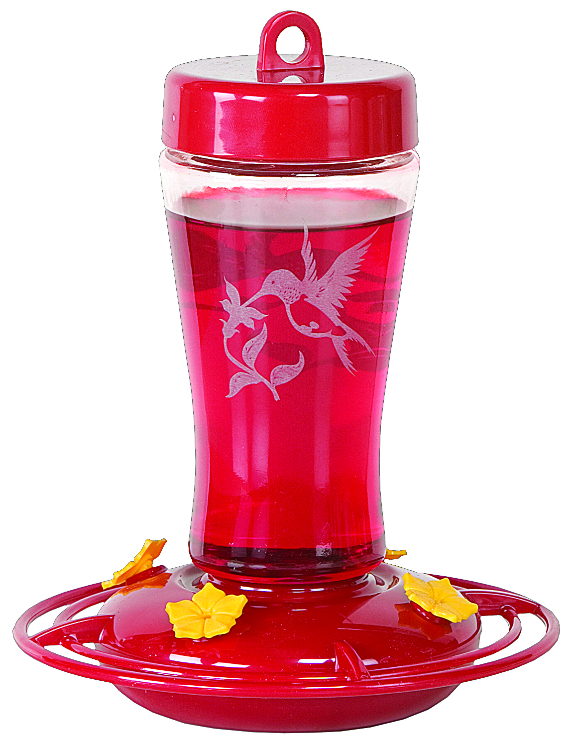 GLASS HUMMINGBIRD FEEDER