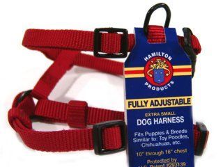 Adjustable Dog Harness - Red - Extra Small