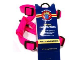 Adjustable Dog Harness - Hot Pink - Small