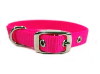 5/8" Nylon Dog Collar - Hot Pink 14