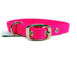 5/8" Nylon Dog Collar - Hot Pink 16