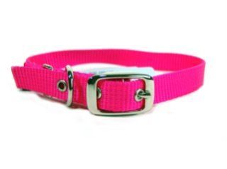 5/8" Nylon Dog Collar - Hot Pink 18