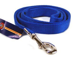 1" Deluxe Double Loop Nylon Lead w/swivel snap - Blue (4')